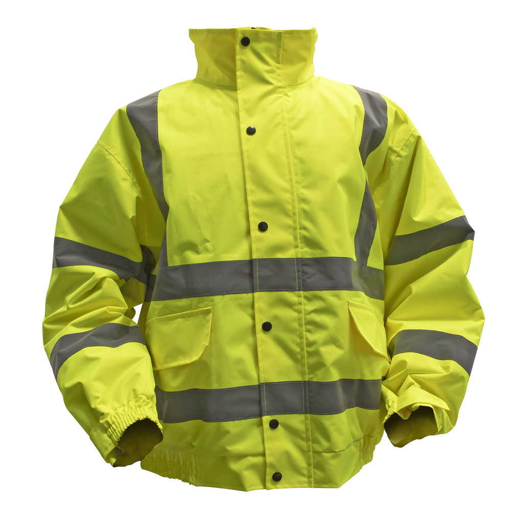 Worksafe® Hi-Vis Yellow Jacket with Quilted Lining, Elastica