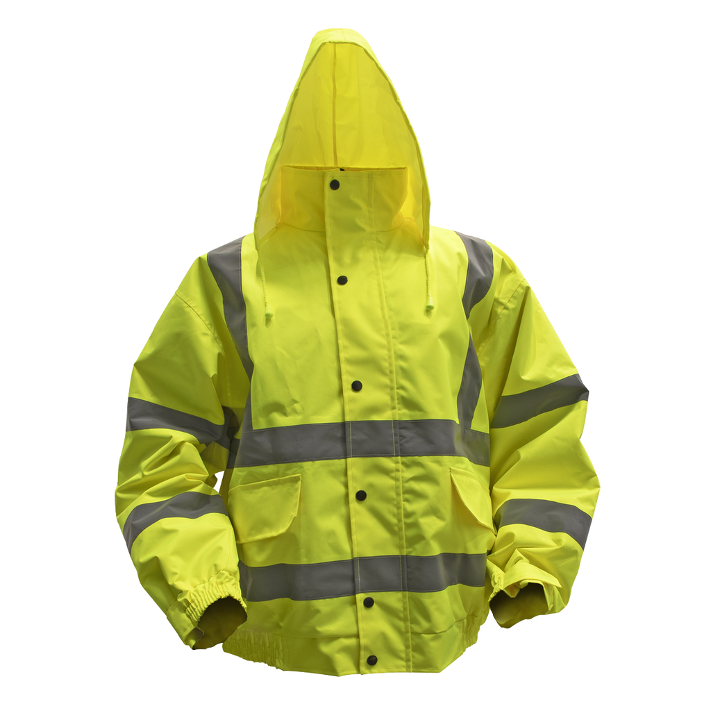 Worksafe® Hi-Vis Yellow Jacket with Quilted Lining, Elastica