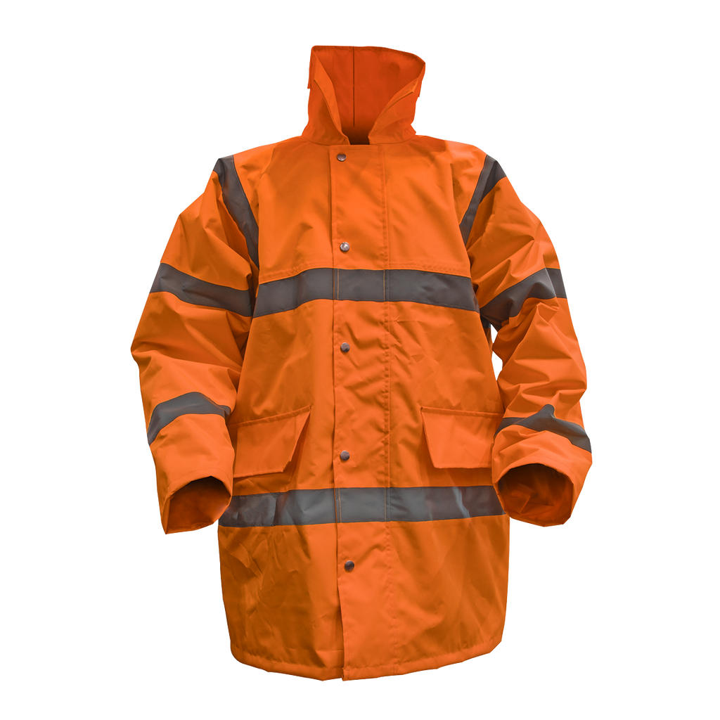 Worksafe® Hi-Vis Orange Jacket with Quilted Lining - Large