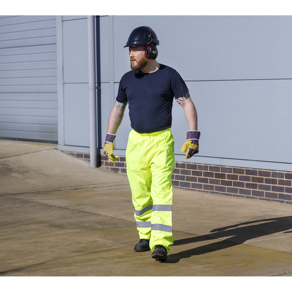 Worksafe® Hi-Vis Yellow Waterproof Trousers - Large
