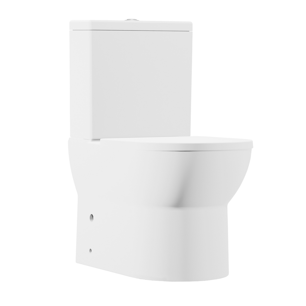 Baridi Close-Coupled Toilet with Soft Close Seat, Dual Flush Cistern & Rimless Flush – White