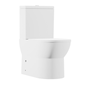 Baridi Close-Coupled Toilet with Soft Close Seat, Dual Flush Cistern & Rimless Flush – White