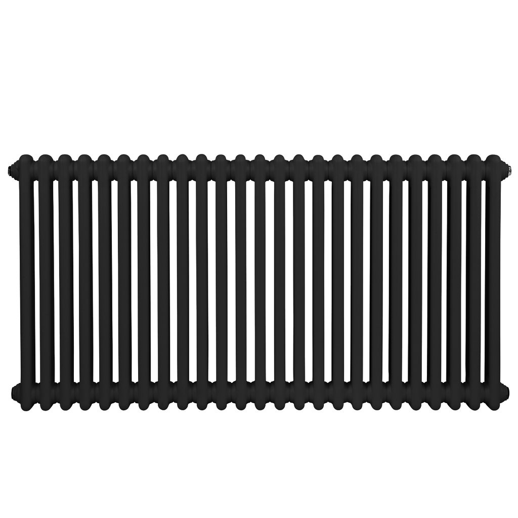 Baridi Horizontal Traditional 2 Column Radiator 600 x 1147mm – Black