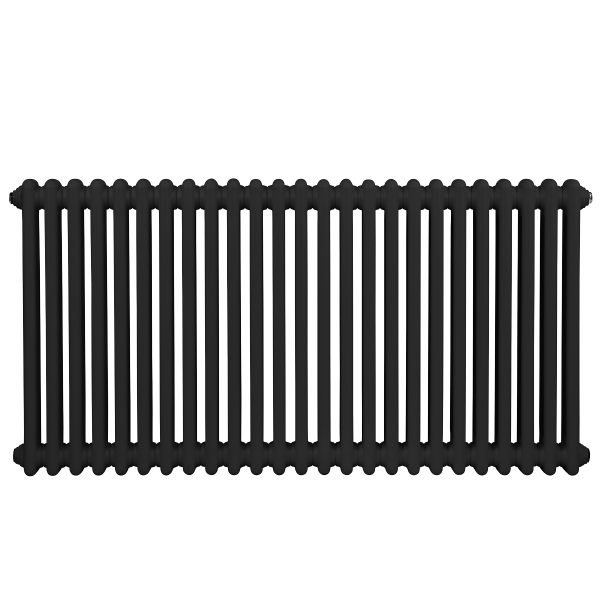 Baridi Horizontal Traditional 2 Column Radiator 600 x 1147mm – Black