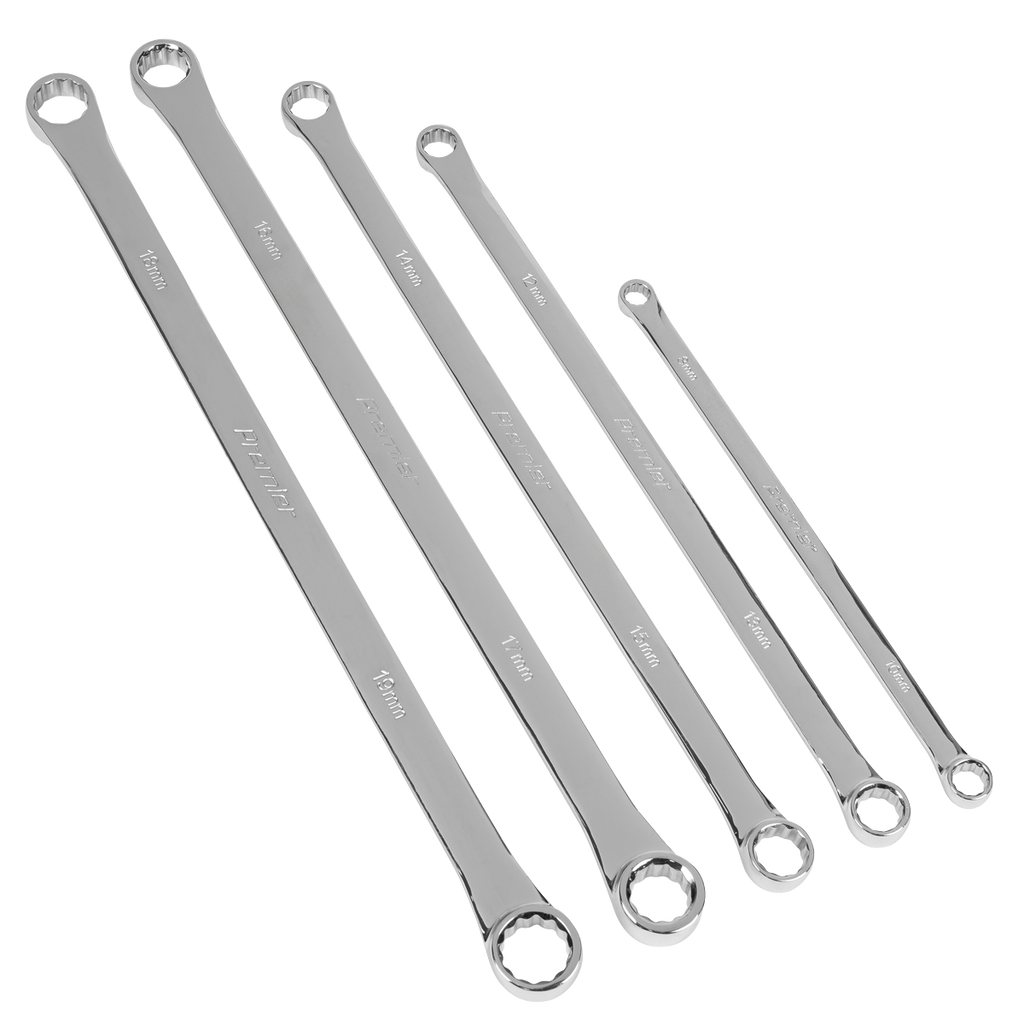 Extra-Long Double End Ring Spanner Set 5pc