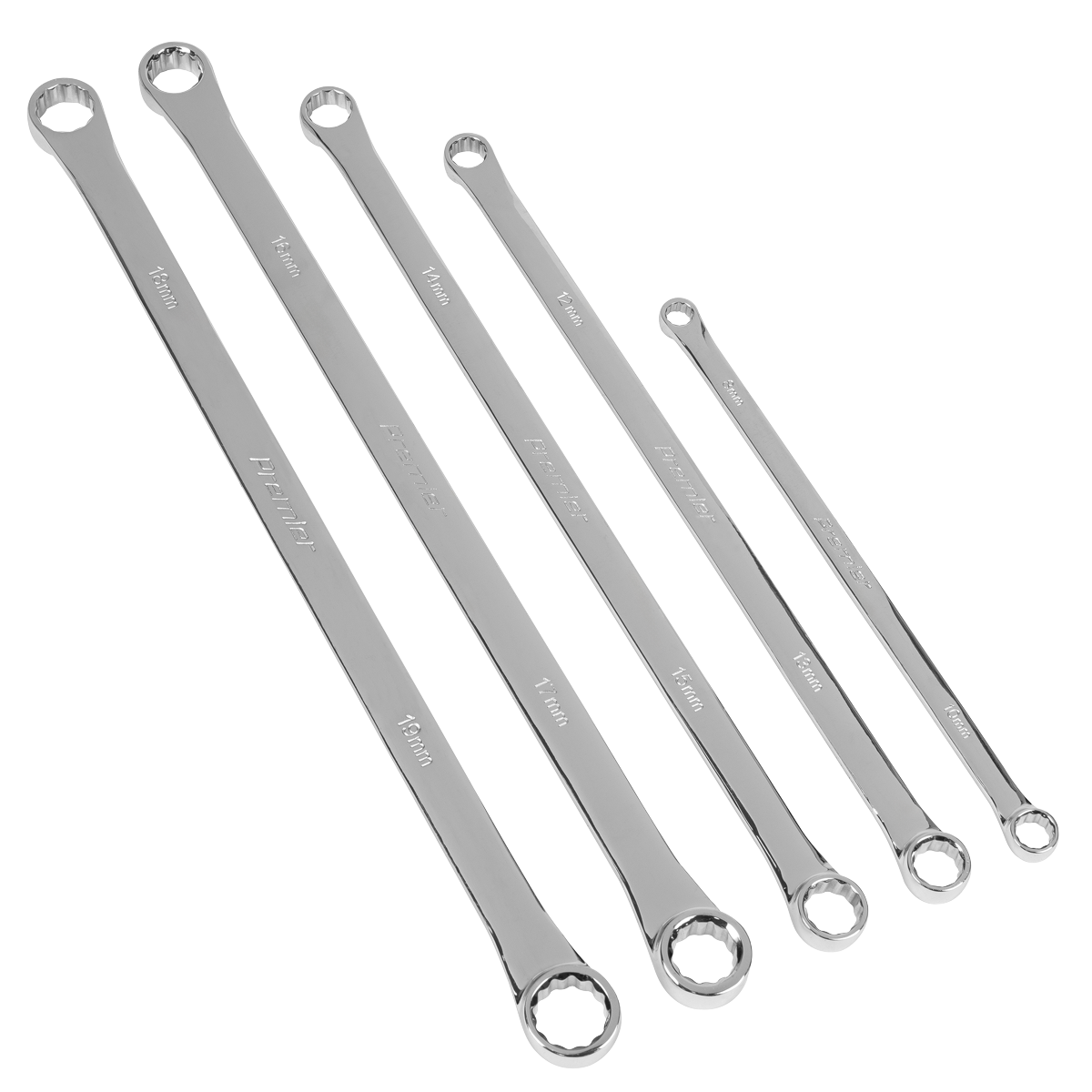 Extra-Long Double End Ring Spanner Set 5pc