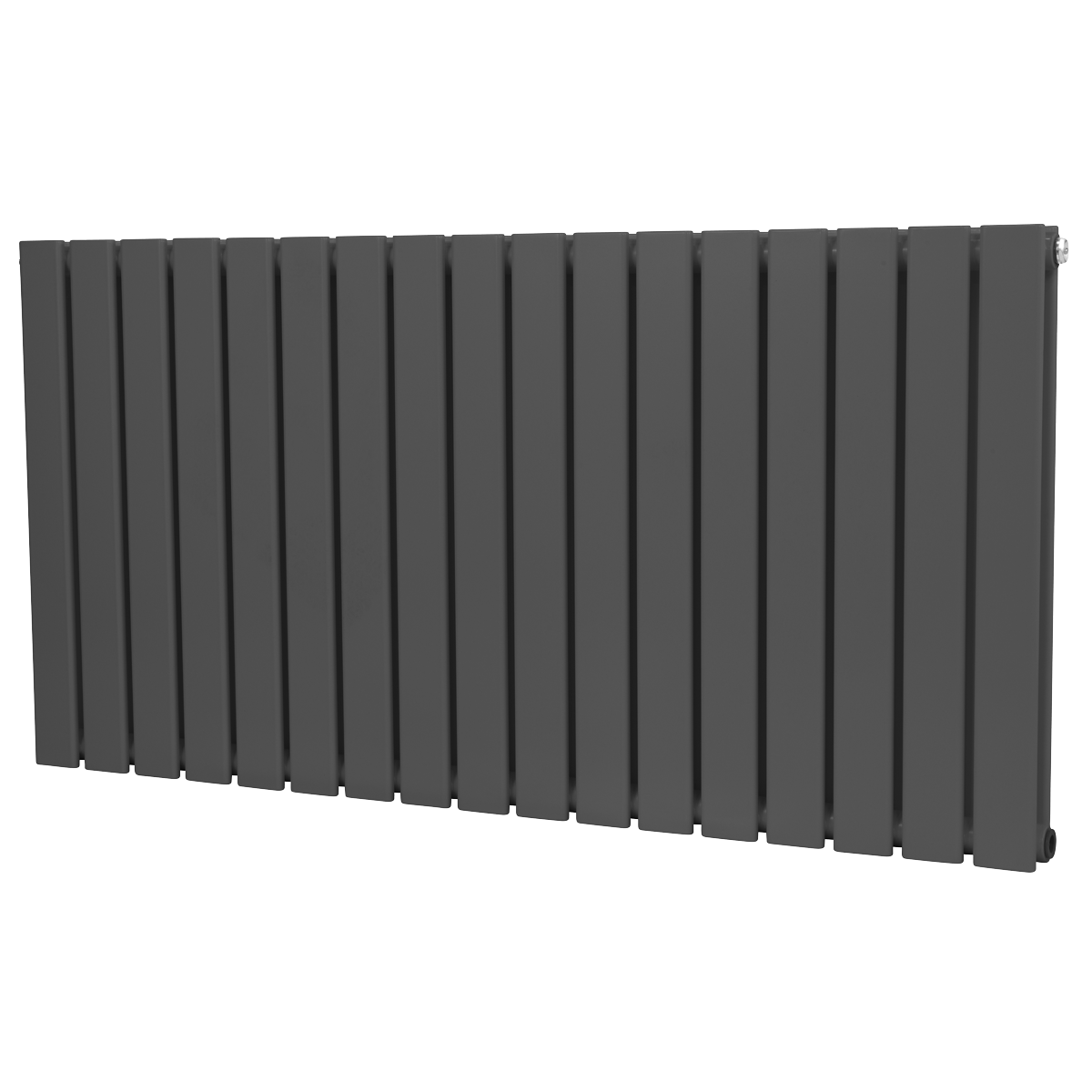 Baridi Horizontal Radiator Contemporary Double Flat Panel Design 600 x 1190mm – Anthracite