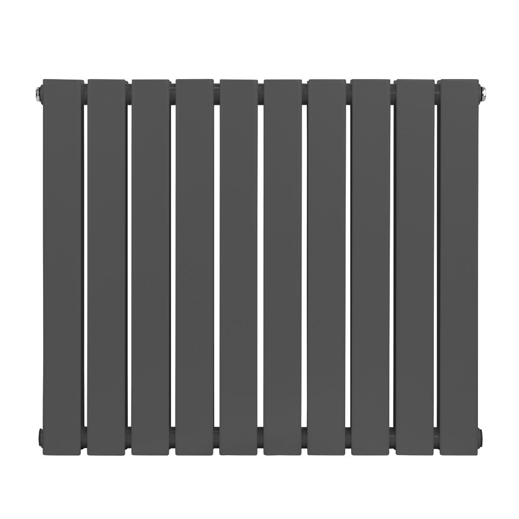 Baridi Horizontal Radiator Contemporary Double Flat Panel Design 600 x 700mm – Anthracite