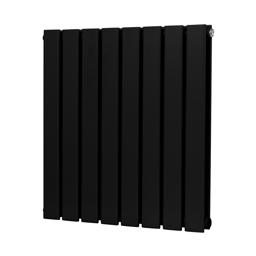 Baridi Horizontal Radiator Contemporary Double Flat Panel Design 600 x 560mm – Black