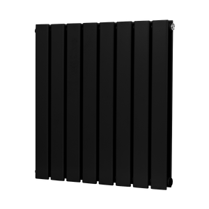 Baridi Horizontal Radiator Contemporary Double Flat Panel Design 600 x 560mm – Black