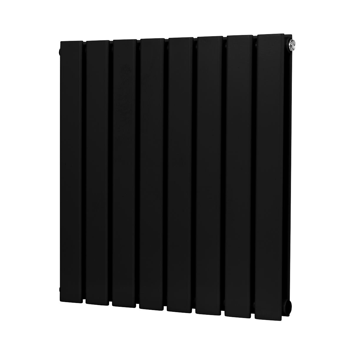 Baridi Horizontal Radiator Contemporary Double Flat Panel Design 600 x 560mm – Black