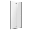 Bi-Fold Shower Door 800 x 1850mm, 6mm Tempered Glass, Reversible - Chrome