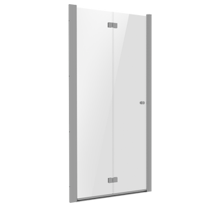 Bi-Fold Shower Door 800 x 1850mm, 6mm Tempered Glass, Reversible - Chrome