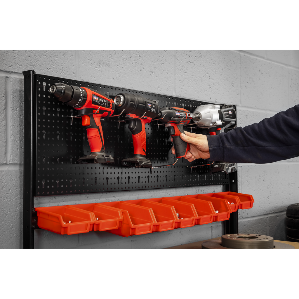 Steel Workbench with Pegboard 1m