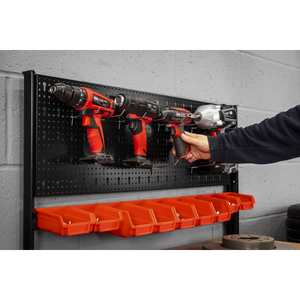 Steel Workbench with Pegboard 1m
