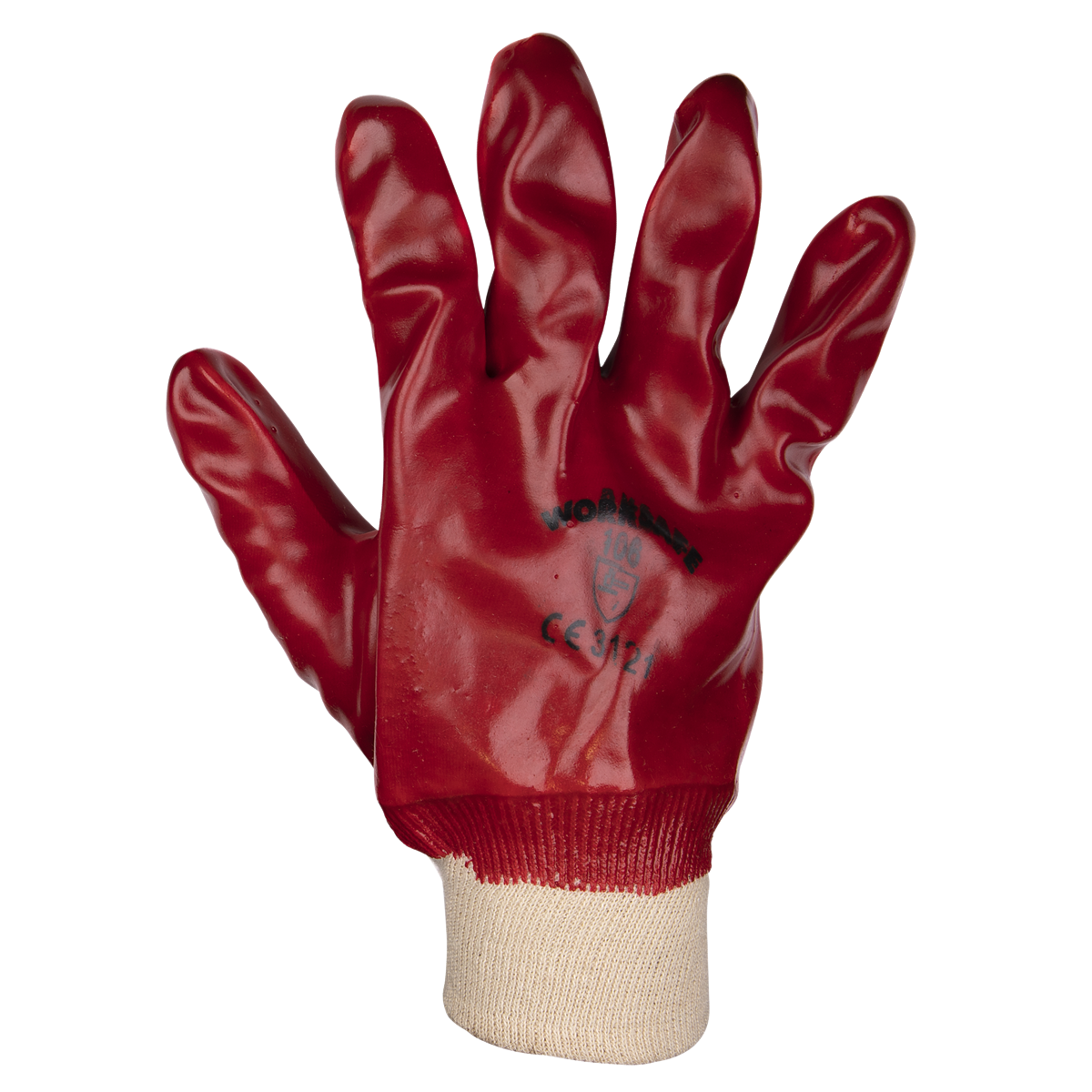 Worksafe® PVC Knit Wrist Gloves, Large - Pack of 12 Pairs