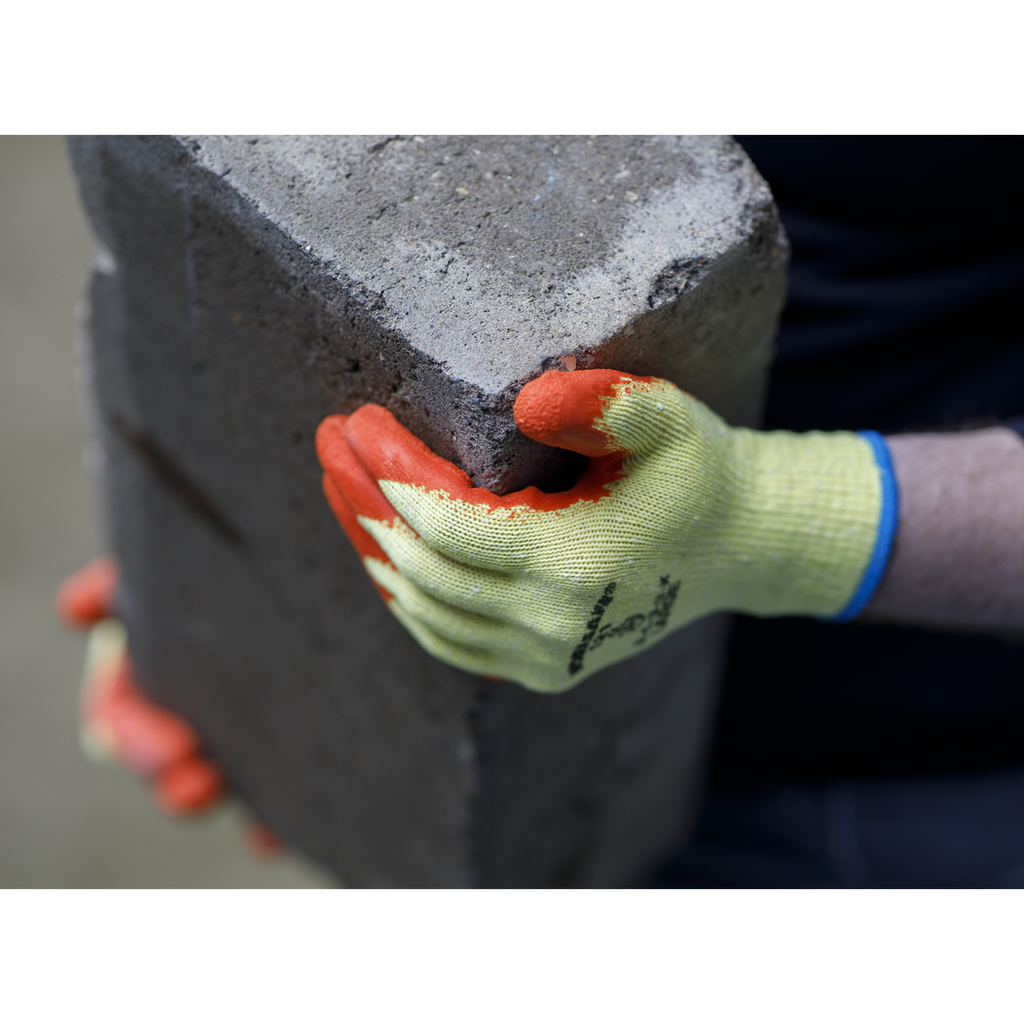 Worksafe® Super Grip Knitted Gloves with Latex Palm, Large -