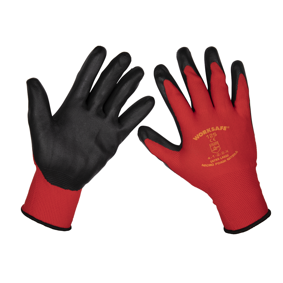Worksafe® Nitrile Foam Gloves, X-Large - Pack of 12 Pairs