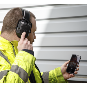 Sealey 9420 Wireless Electronic Ear Protection Defenders Muffs Black
