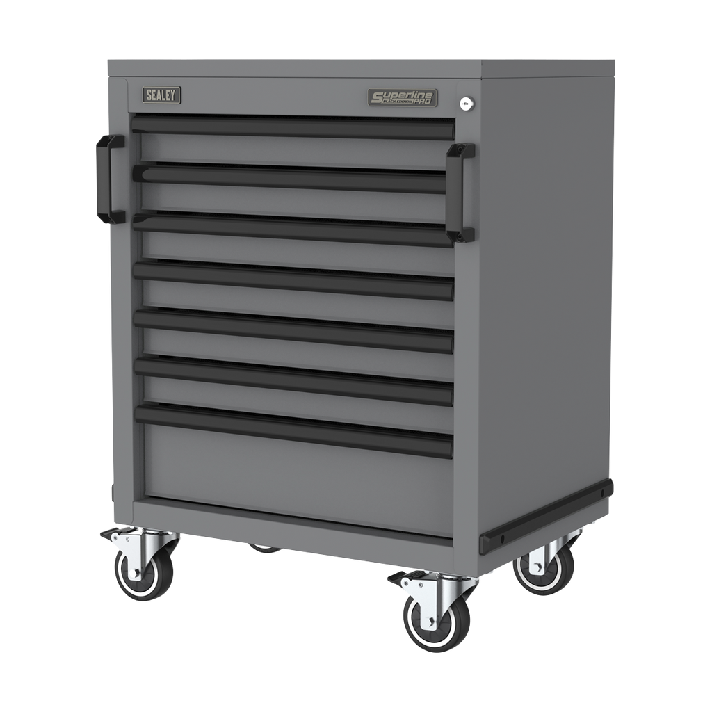 Superline PRO® Black Edition Modular Mobile Cabinet 7 Drawer 646mm (APMS37BE)