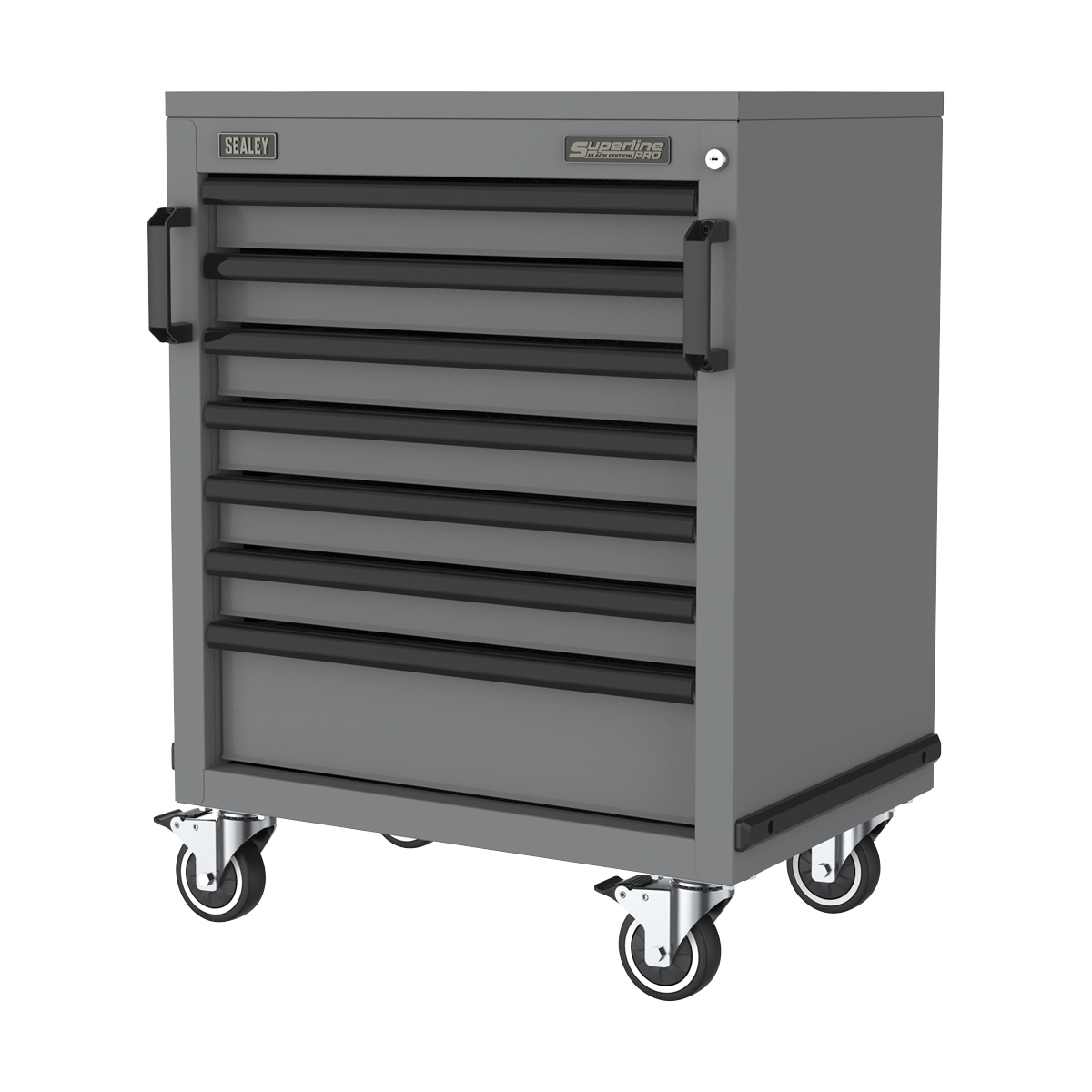 Superline PRO® Black Edition Modular Mobile Cabinet 7 Drawer 646mm (APMS37BE)