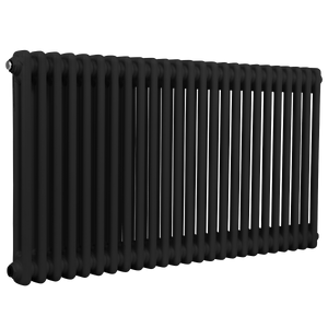 Baridi Horizontal Traditional 2 Column Radiator 600 x 1147mm – Black
