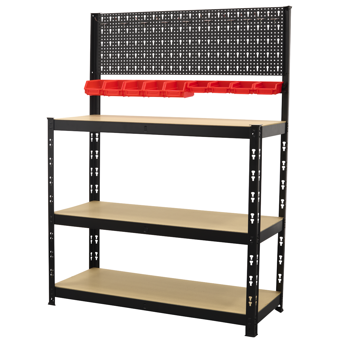 Steel Workbench with Pegboard 1m