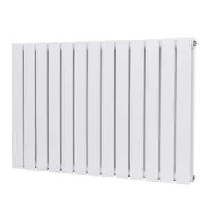 Baridi Horizontal Radiator Contemporary Double Flat Panel Design 600 x 910mm – White