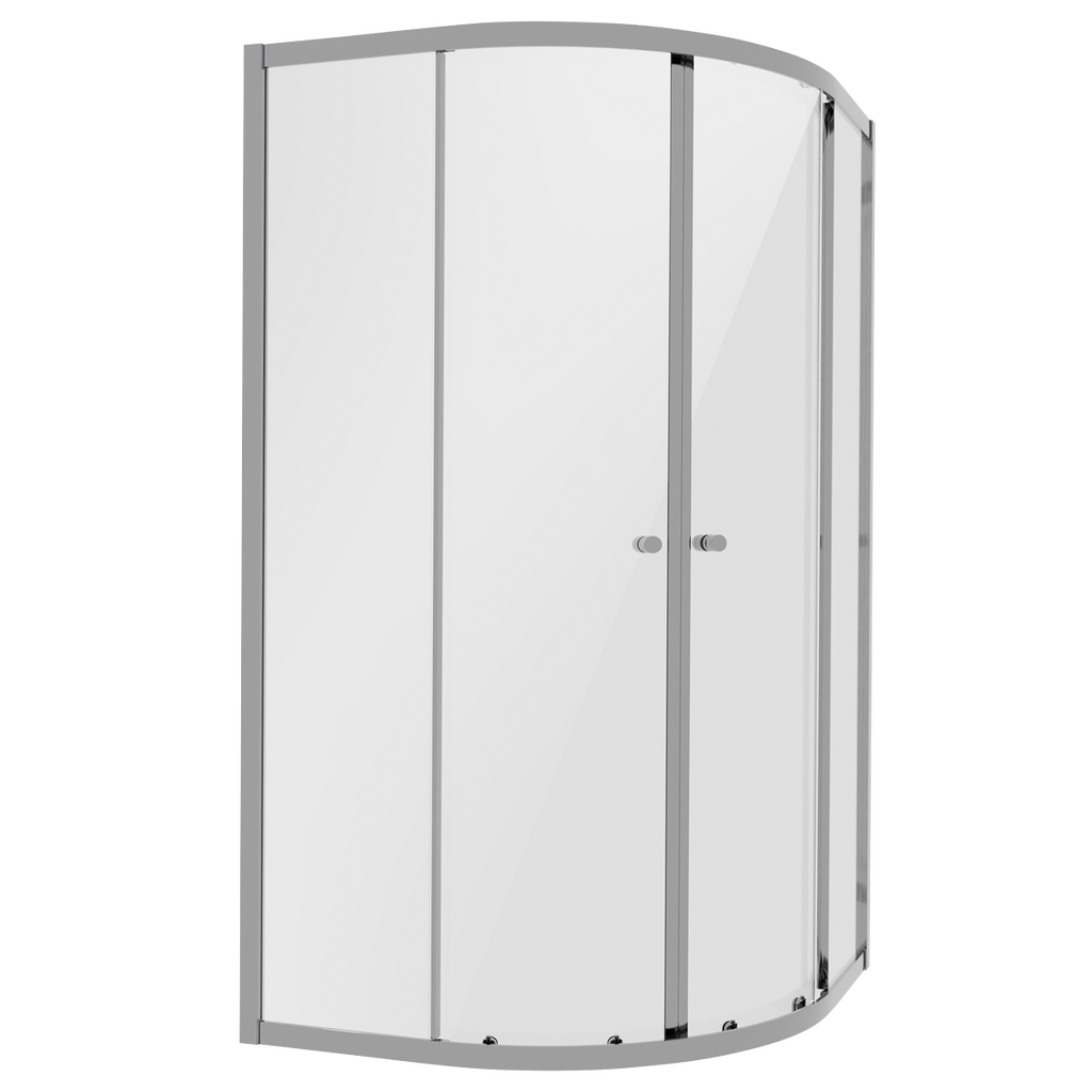 Quadrant Shower Entry Enclosure 900 x 900 x 1850mm with 6mm Tempered Glass - Chrome
