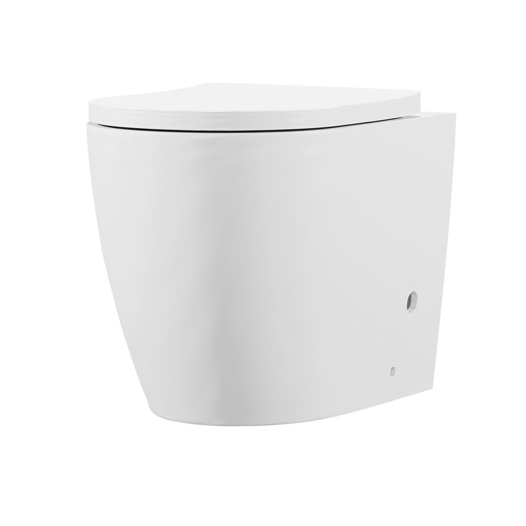Back-to-Wall Toilet with Soft Close Seat & Rimless Flush – White