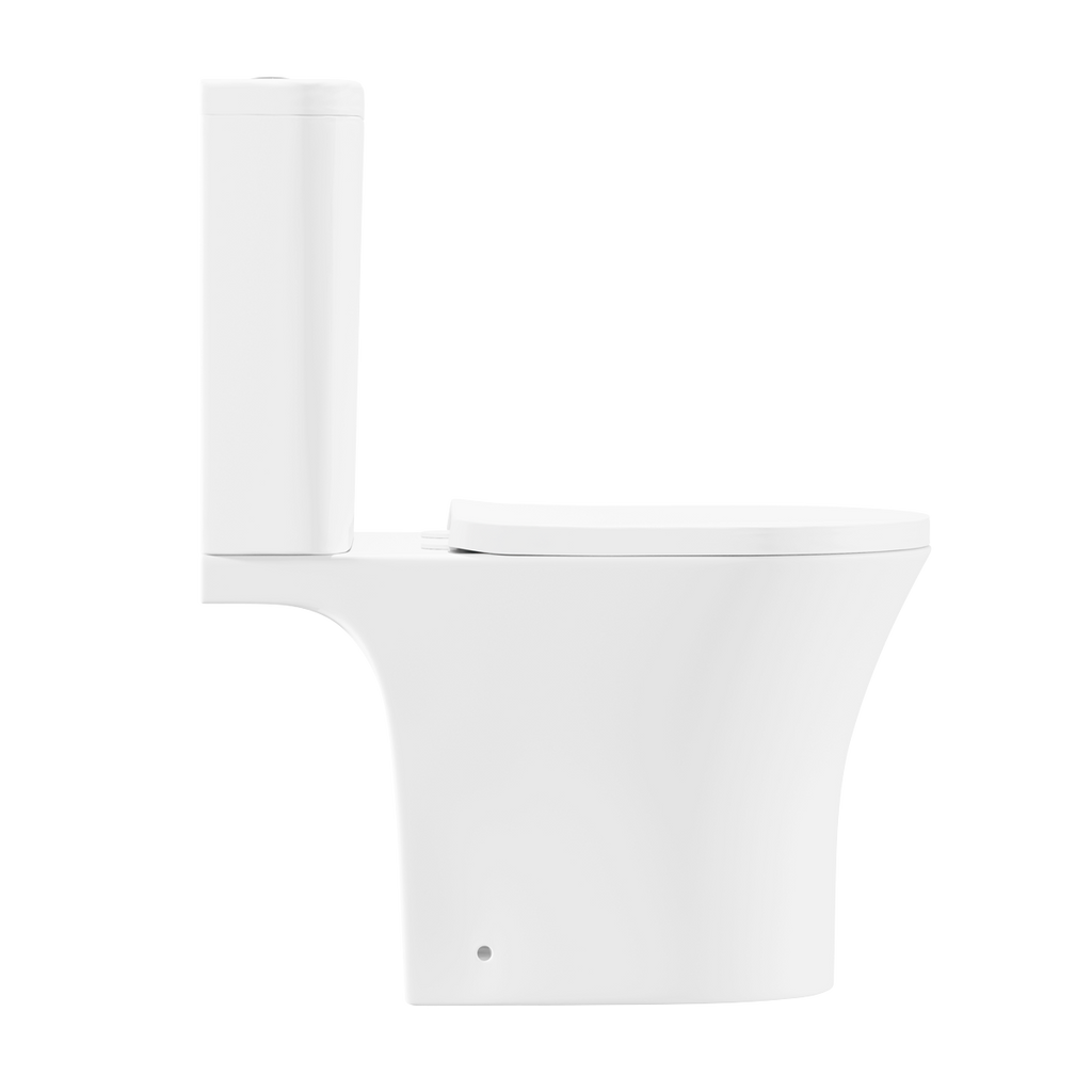 Baridi Close-Coupled Toilet with Soft Close Seat, Dual Flush Cistern & Rimless Flush – White