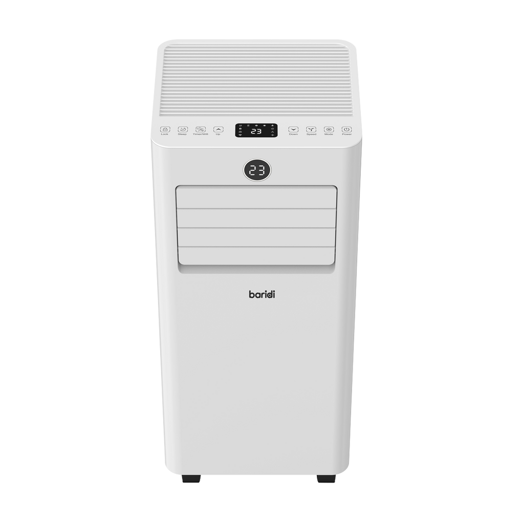 Baridi 5-in-1 Portable Air Conditioner/Dehumidifier/Air Cooler with Window Sealing Kit 7,000Btu/hr - White
