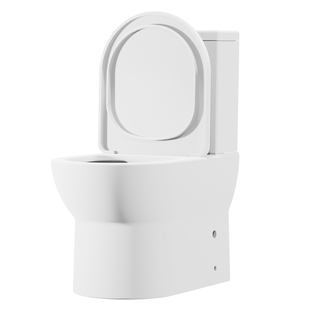 Baridi Close-Coupled Toilet with Soft Close Seat, Dual Flush Cistern & Rimless Flush – White