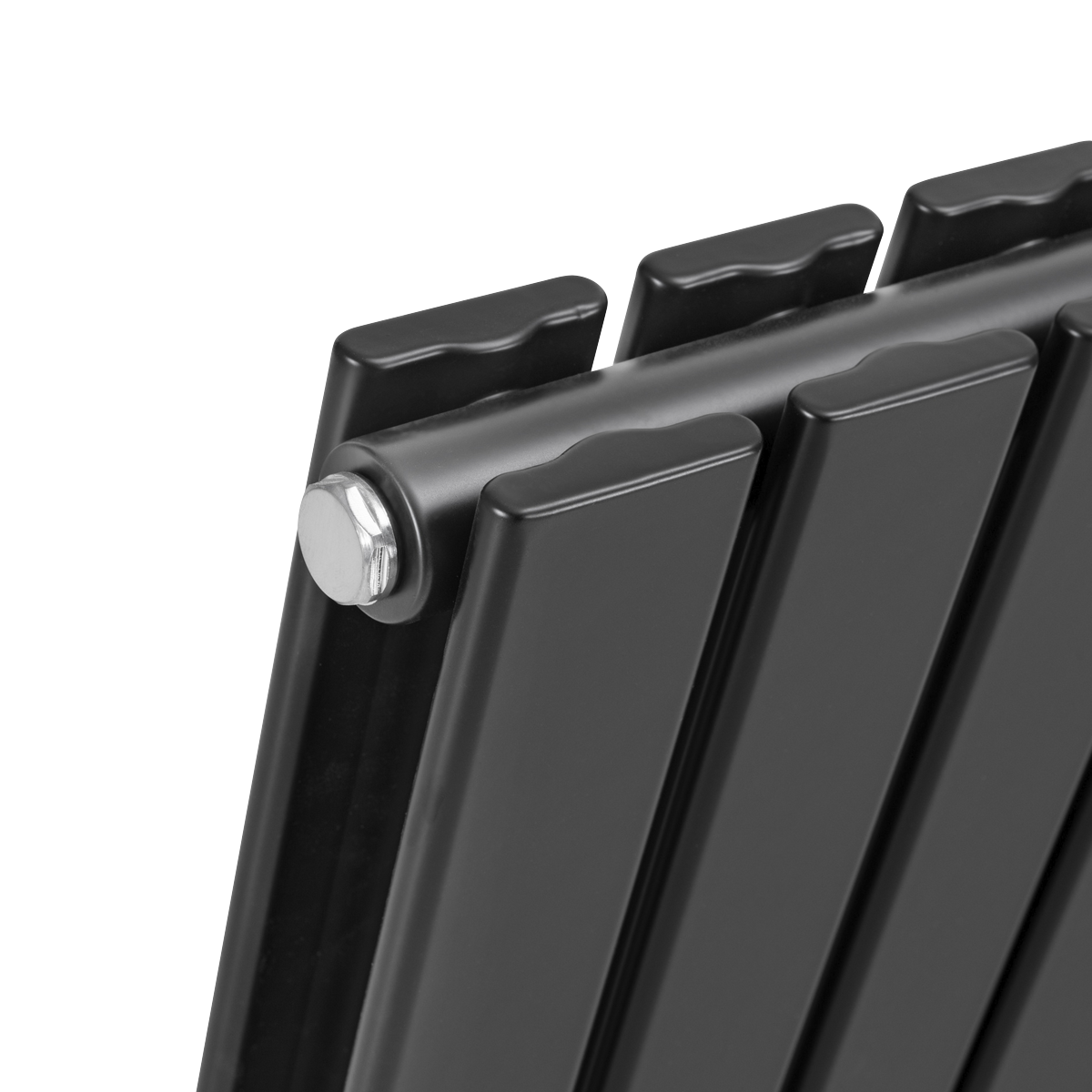 Baridi Horizontal Radiator Contemporary Double Flat Panel Design 600 x 910mm – Black