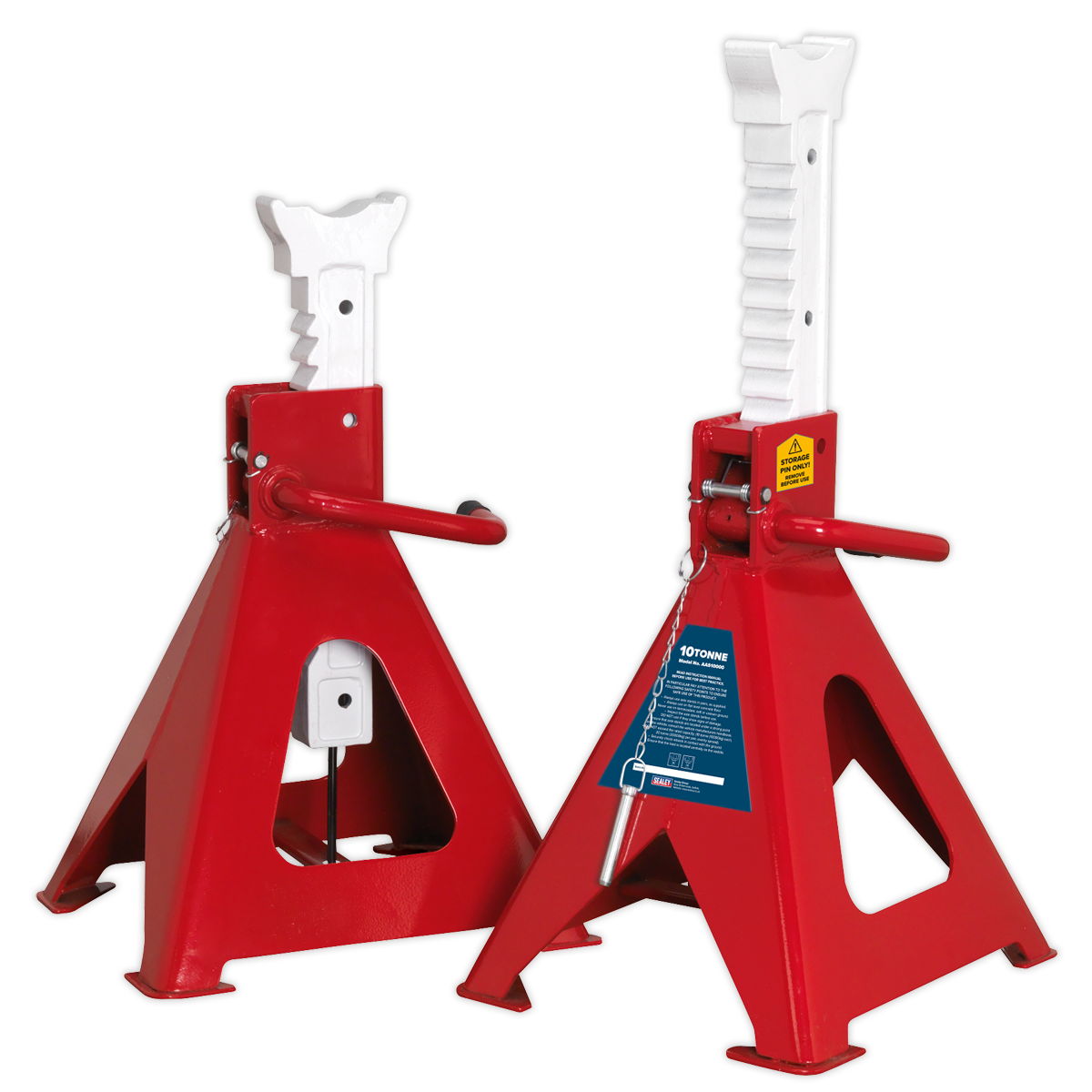 Auto Rise Ratchet Axle Stands (Pair) 10 Tonne Capacity per Stand