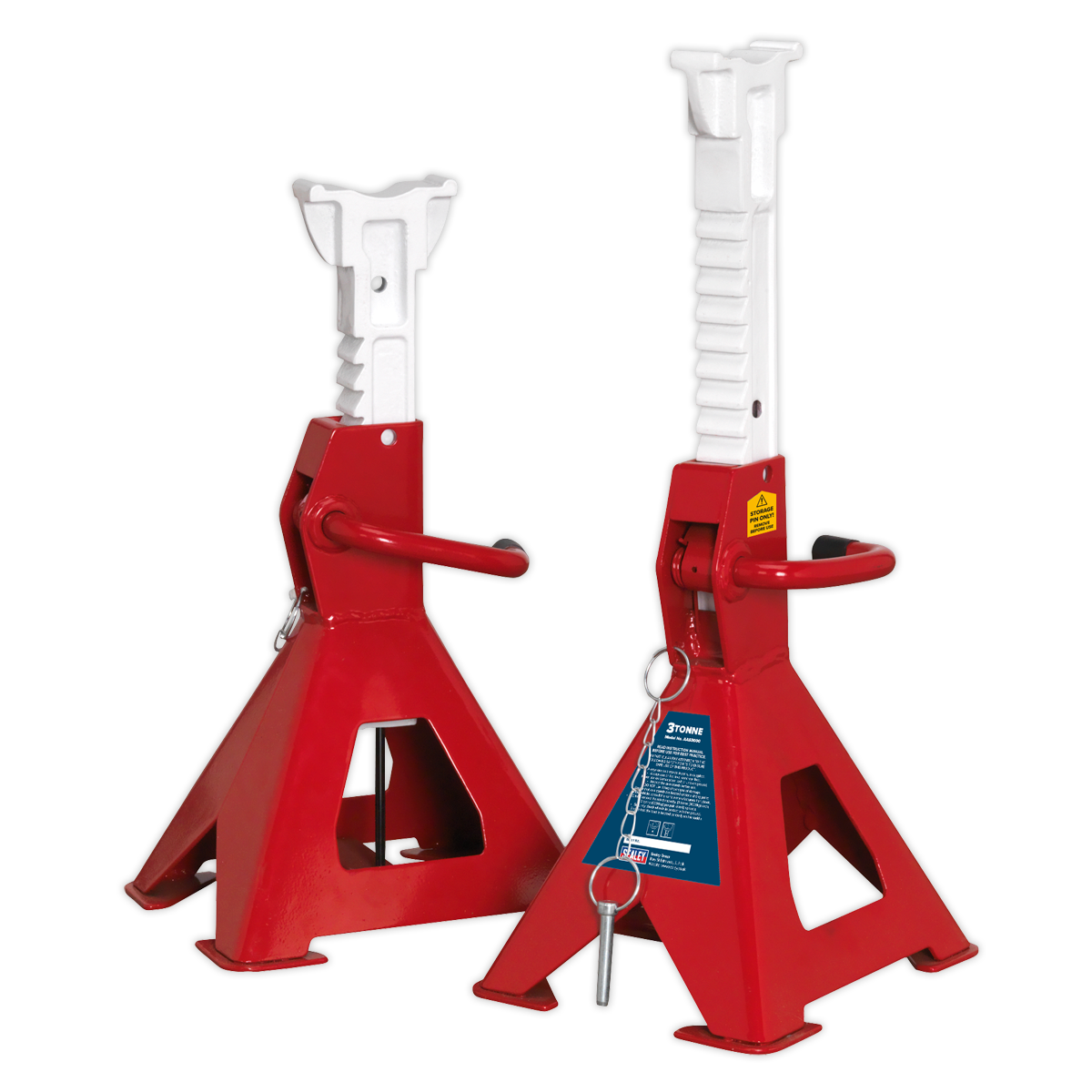 Auto Rise Ratchet Axle Stands (Pair) 3 Tonne Capacity per Stand