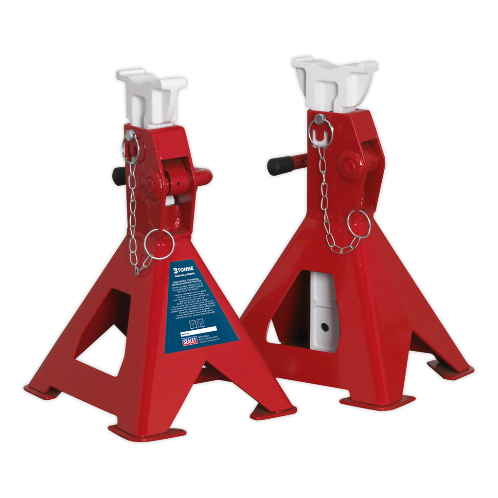 Auto Rise Ratchet Axle Stands, 3 Tonne Capacity per Stand (AAS3000)