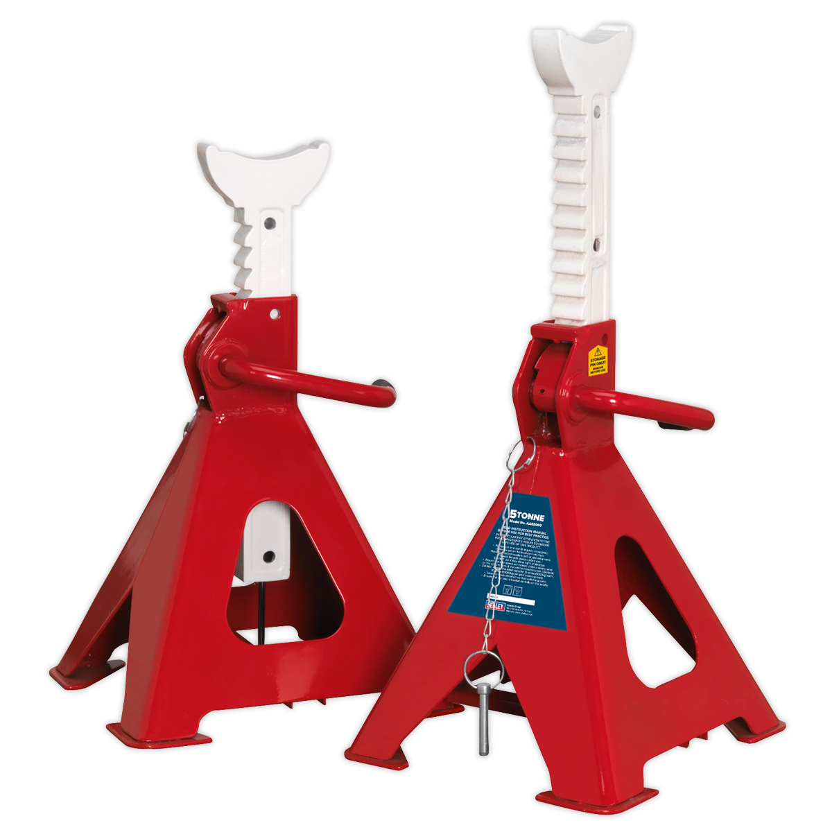 Auto Rise Ratchet Axle Stands (Pair) 5 Tonne Capacity per Stand