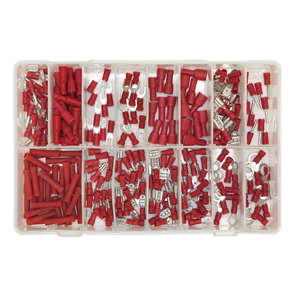 Crimp Terminal Assortment 260pc - Red