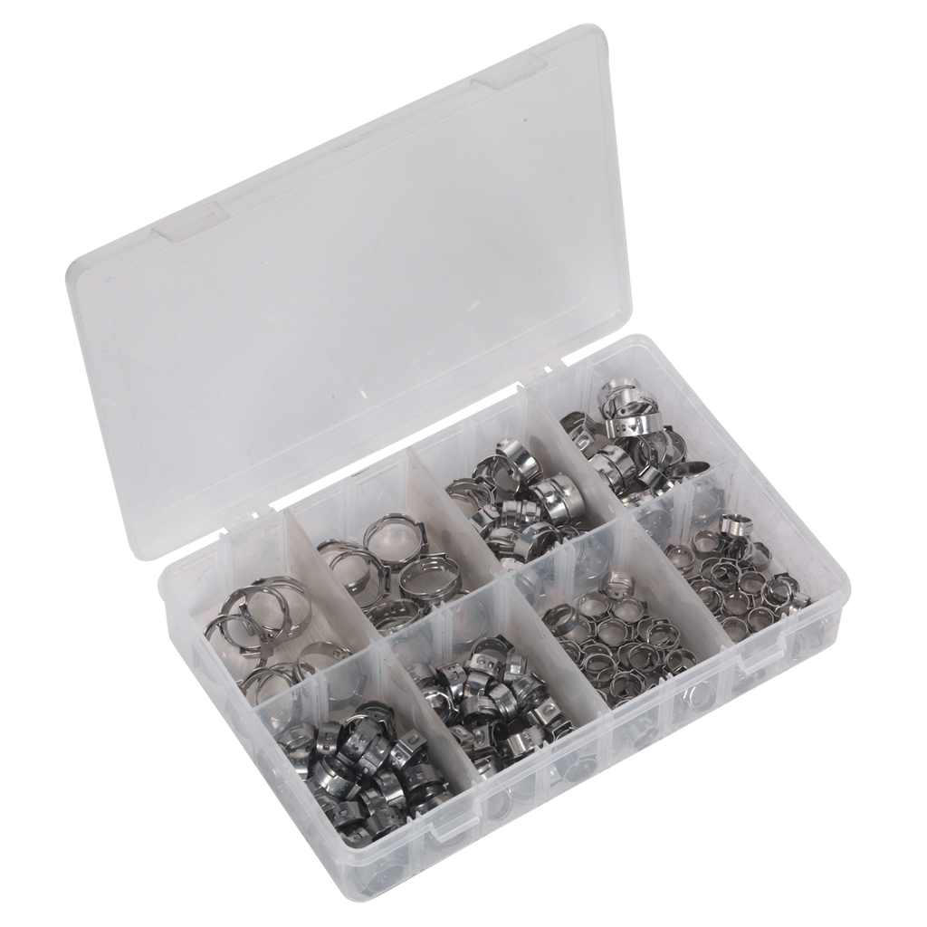 Stainless Steel O-Clip Single Ear Assortment 160pc