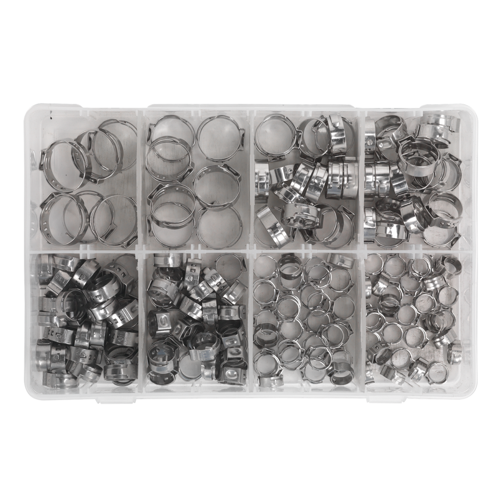 Stainless Steel O-Clip Single Ear Assortment 160pc