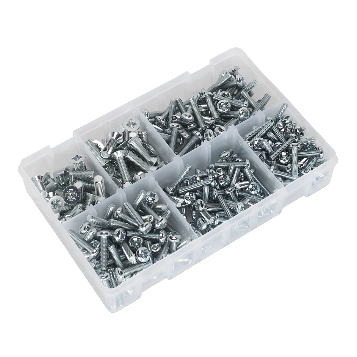 Countersunk & Pan Head Pozi Machine Screw Assortment M5-M8 2