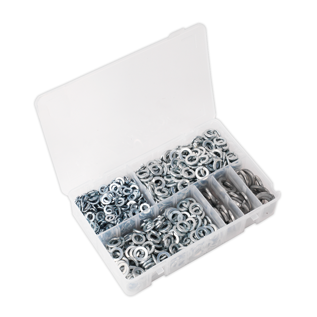 Zinc Plated Spring Washer Assortment M6-M16 1010pc - DIN 127