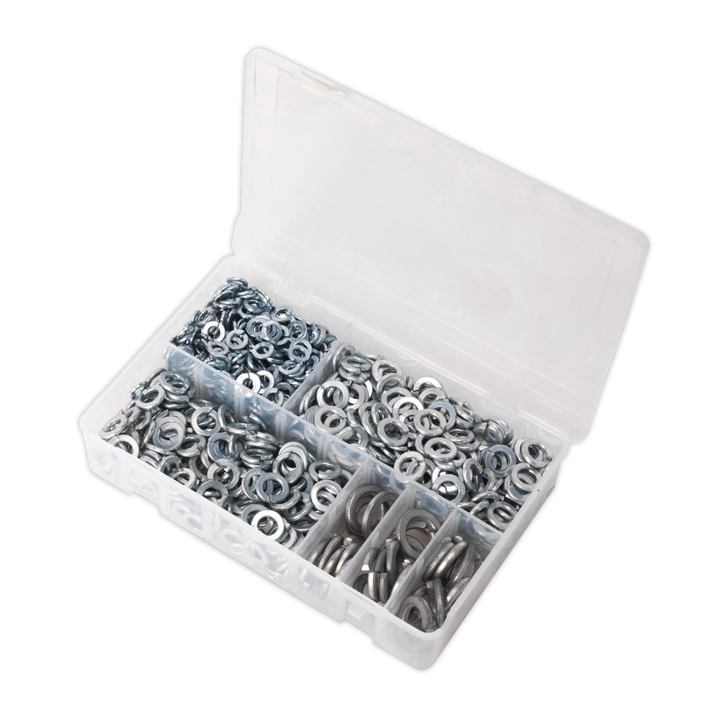 Zinc Plated Spring Washer Assortment M6-M16 1010pc - DIN 127