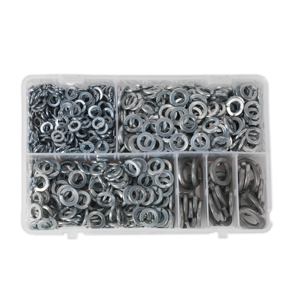 Zinc Plated Spring Washer Assortment M6-M16 1010pc - DIN 127