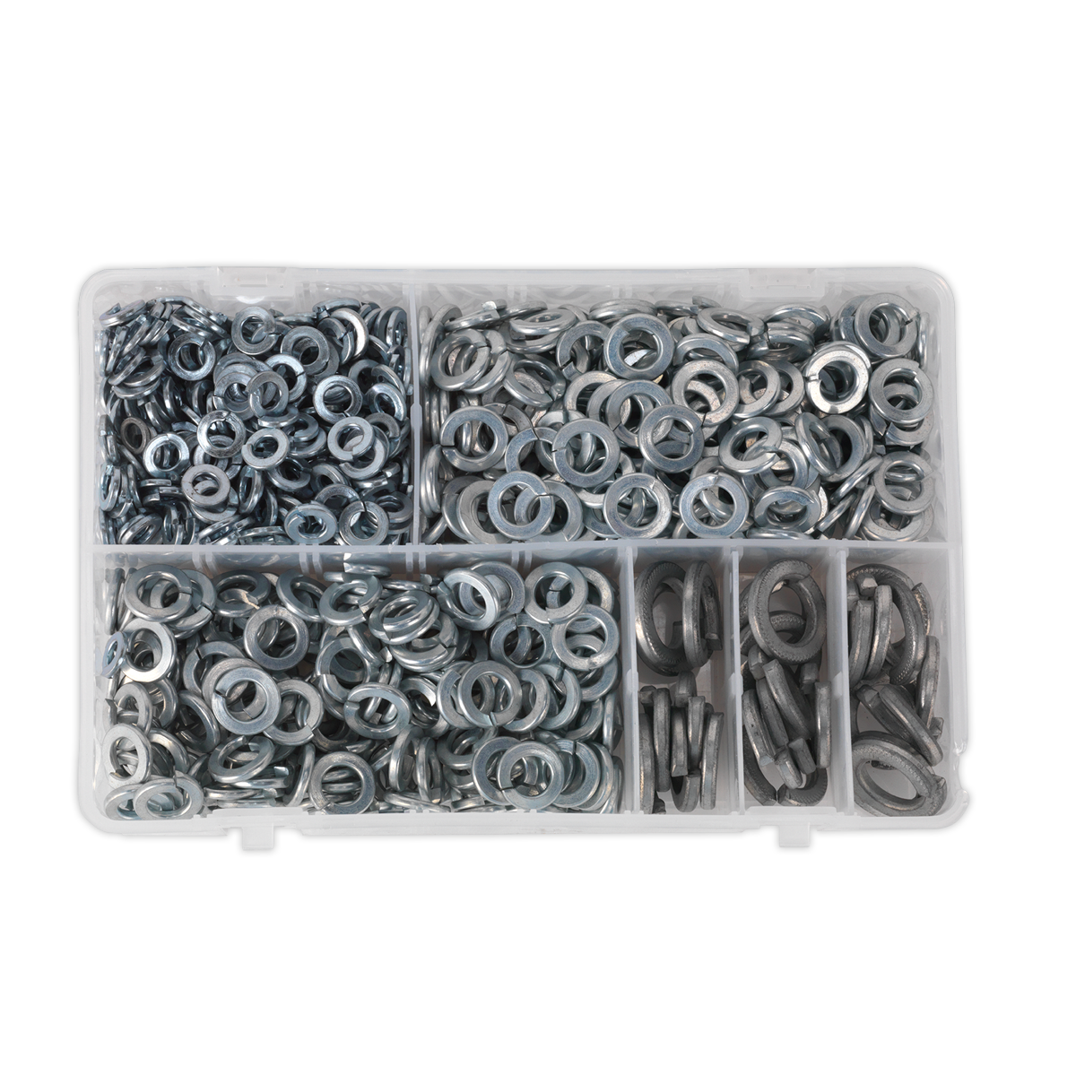 Zinc Plated Spring Washer Assortment M6-M16 1010pc - DIN 127