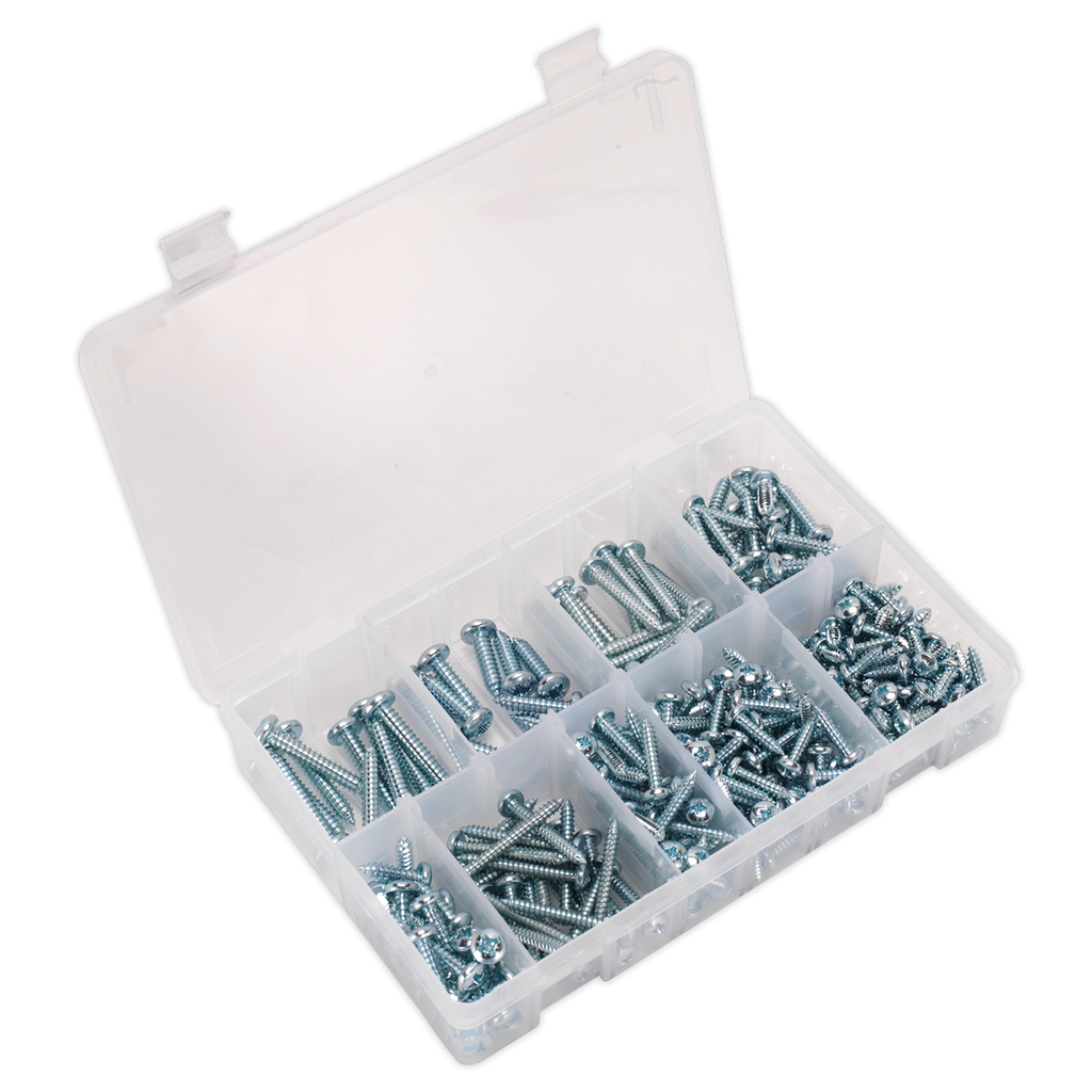 Zinc Plated Self-Tapping Pan Head Pozi Screw Assortment 305p