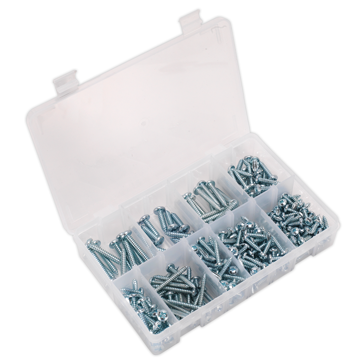 Zinc Plated Self-Tapping Pan Head Pozi Screw Assortment 305pc - DIN 798CZ