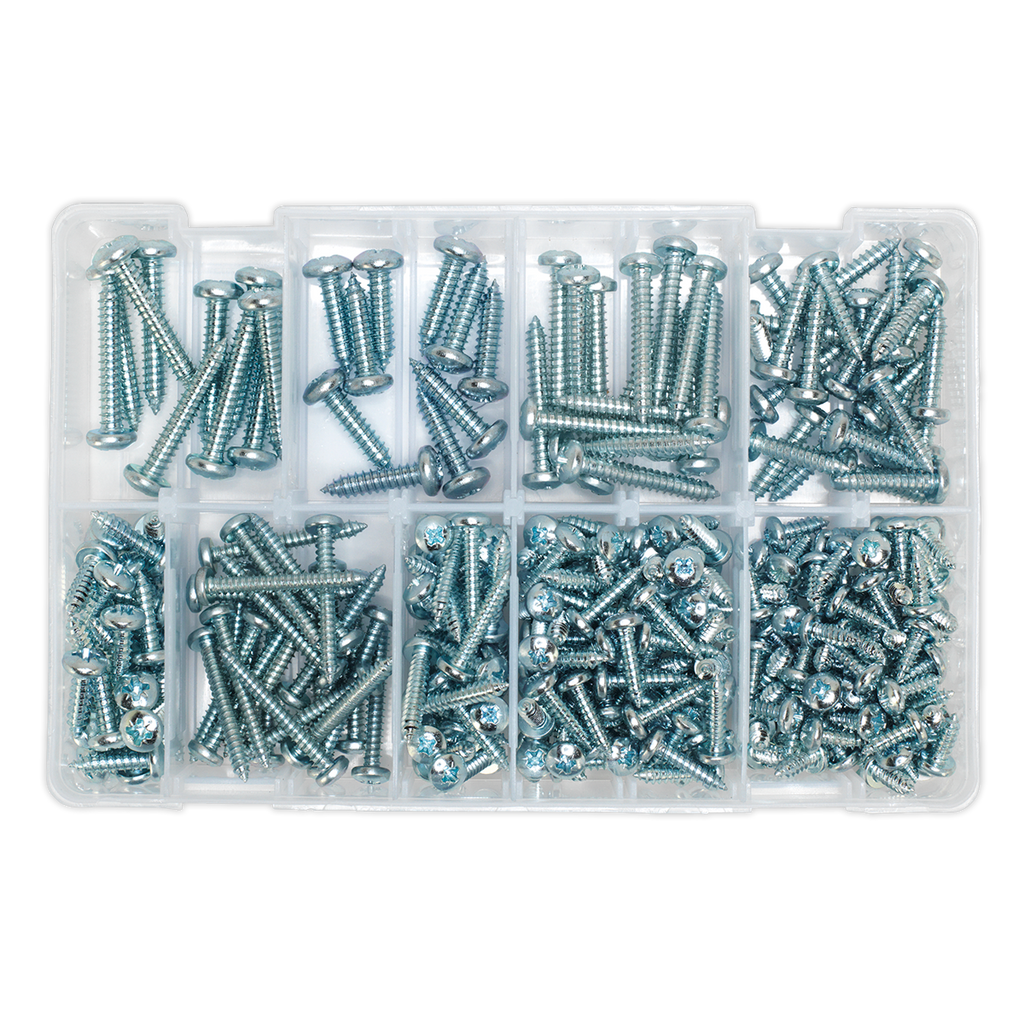 Zinc Plated Self-Tapping Pan Head Pozi Screw Assortment 305p