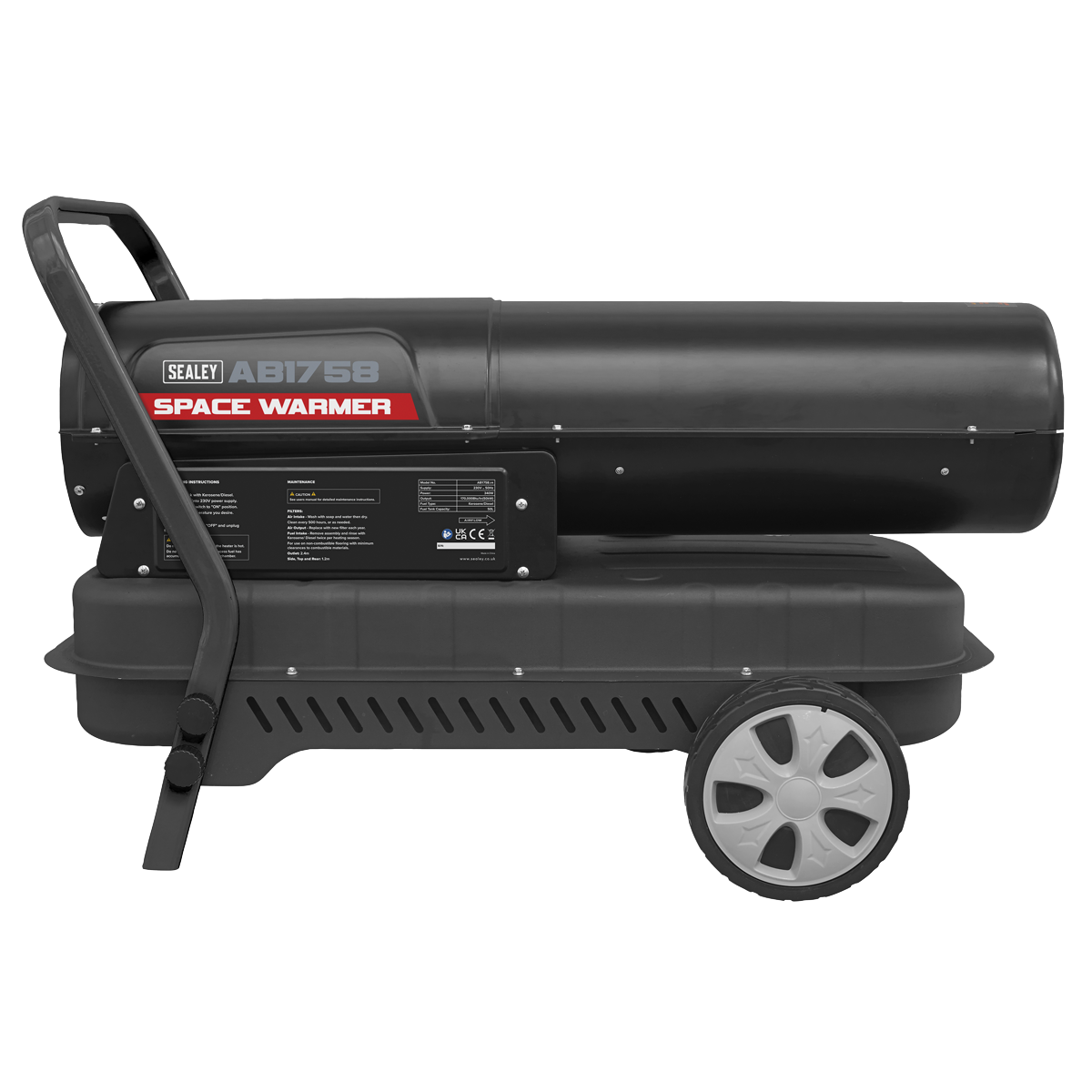 Space Warmer® Kerosene/Diesel Heater with Wheels 175,000Btu/hr